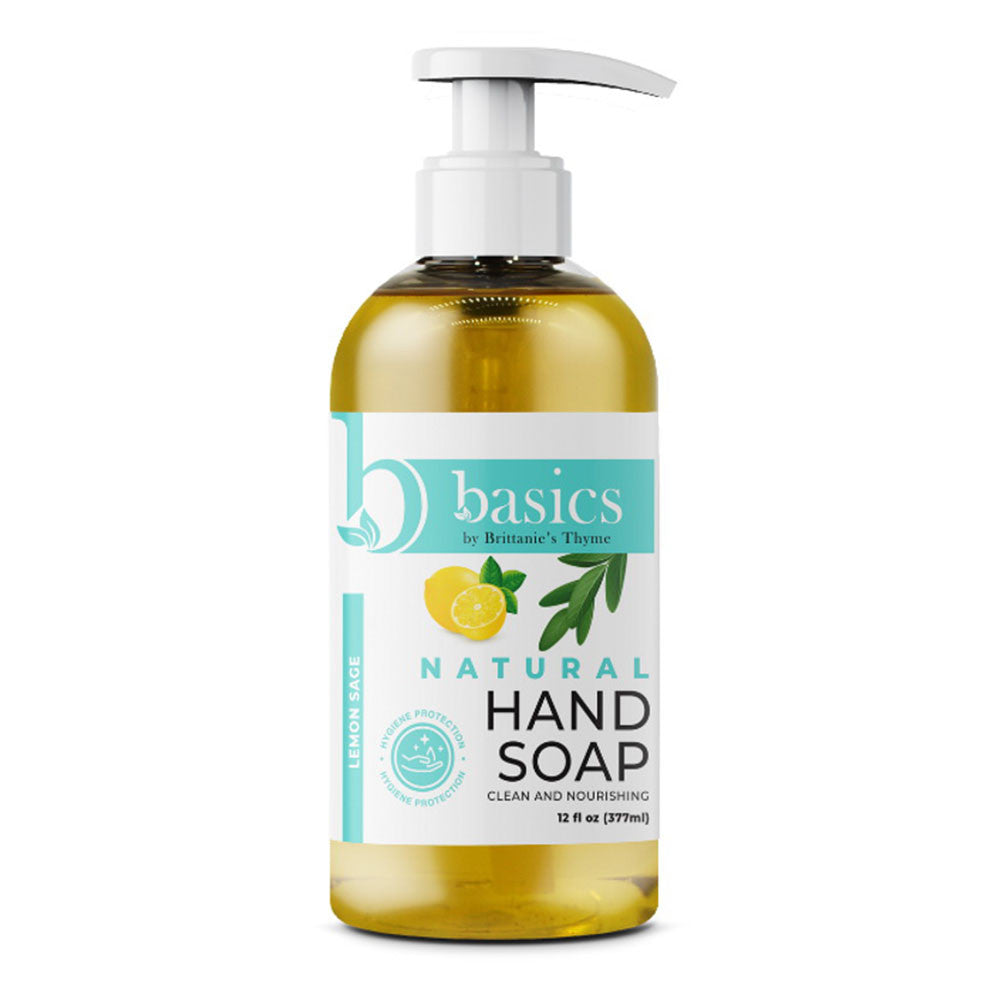 Brittanies Thyme Basics Lemon Sage Natural Hand Soap, 12 Oz